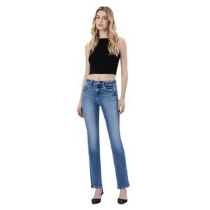 Vervet Blue Luxuries High-Rise Slim Straight Jeans – Light Wash, Size 28